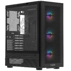 Компьютерный корпус PCCooler ME200 MESH BK, Mesh Full Tower, черный, TG, SPCC, 3x120мм ARGB E-ATX, ATX, mATX, mITX 180/380/220мм 4x2.5