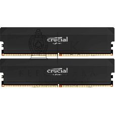 Оперативная память Crucial, DDR5, 32GB (2x16GB), 6000 MHz, CL36, с радиатором, черный