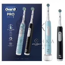 Набор электрических зубных щеток Oral-B Pro Series 1 бирюзовый/черный