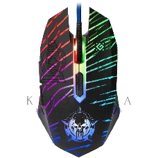 Мышь проводная Defender Dark Agent GM-590L черный, 12800 dpi, USB, кнопки - 6