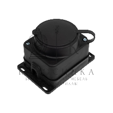 Колодка MultiSet 1х розетка 2К+З 16А/250В IP44 каучуковая черн. SE MST4003BK