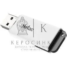 Флешка USB Netac U185 (NT03U185N-064G-32WH), 64Gb, USB 3.0, R/W 100/25, белый/серый