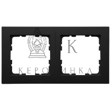 Рамка Jasmart 2-м G-Classic черный матовый soft touch