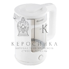 Чайник электрический Energy E-256 1500Вт, 1,5л стекло, белый