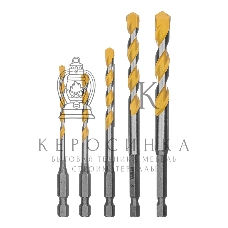 Набор сверл универсальных Denzel Multi cut, 4-10 мм, 5 шт