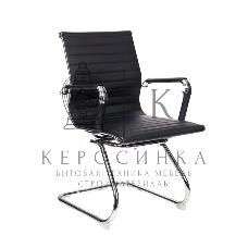 Кресло компьютерное Бюрократ CH-883-LOW-V/BLACK черный, искусственная кожа, низкая спинка, в коробке 2 шт, цена за 1 шт