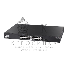Коммутатор ECS4620-28T Edge-corE 24 x GE + 2 x 10G SFP+ ports + 1 x expansion slot (for dual 10G SFP+ ports) L3 Stackable Switch, w/1 x RJ45 console port, 1 x USB type A storage port, RPU connector, fan-less design, Stack up to 4 units
