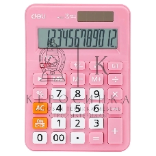 Калькулятор настольный Deli EM210FPINK розовый 12-разр.