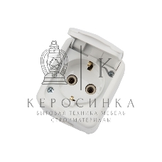 Розетка одноместная Kranz Mini OG открытой установки с заземлением, IP54 белая