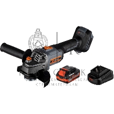 Угловая шлифовальная машина бесщеточная УШМ Anycons JM-125S, 125м, 21В, 8500 об/мин, 2 акб, JM-1252