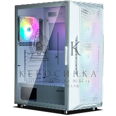 Компьютерный корпус MidiTower Zalman I3 NEO белый (ATX, front mesh, USB 2.0 x1, USB 3.0x2, 4x120мм RGb fan, без БП) (I3 NEO White)