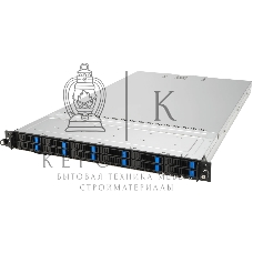 Серверная платформа ASUS RS700-E11-RS12U, 1U, 2x Socket-E LGA4677, 32x DDR5 4800*/5600*, 12x2.5'' NVMe/SATA*/SAS* hsb (*-RAID/HBA need), 2x M.2 PCIe 2260/2280, up to 3x PCIe Gen5 + 1 x int RAID slot, 2 x 10G(Intel X710-AT2) RJ45 LAN, 1+1 1600W