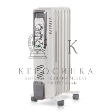 Обогреватель масляный Ballu CUBE BOH/CB-07W (7 секций), белый, 1500 Вт, 15 м2, механический термостат