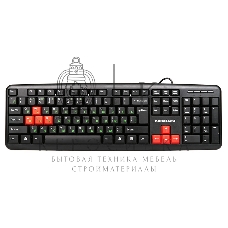 Клавиатура проводная NAKATOMI KN-02U USB черный-красный