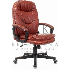 Кресло руководителя Бюрократ CH-868N Boroko-37 коричневый, искусственная кожа, крестовина пластик