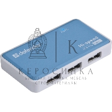 Концентратор USB Defender Quadro Power, USB, адаптер/через USB, блок питания