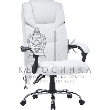 Кресло компьютерное Cactus CS-CHR-OC02M-WT белый, эко.кожа, крестов. сталь