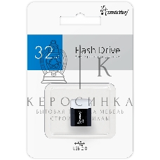 Флешка USB Smartbuy LARA Black (SB32GbLARA-K), 32Gb, USB 2.0, R/W 15/5, черный/белый