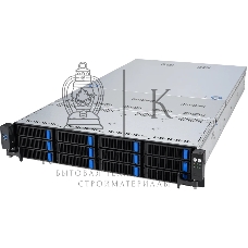 Серверная платформа ASUS RS720-E11-RS12U, 2U, 2 x LGA4677, 32 DIMM DDR5, 12=8 x NVMe/SAS*/SATA + 4 NVMe/SATA hs, 2 x M.2 slot, 2 x 10Gbe (X710) RJ45 port,Up to 8 slots PCIe 5.0, 1 x OCP 3.0, 1+1 1600W