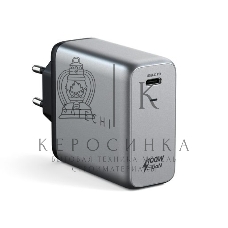 Сетевое зарядное устройство Satechi ST-UC100WSM-EU Charger 100W с технологией GaN Power, серый космос