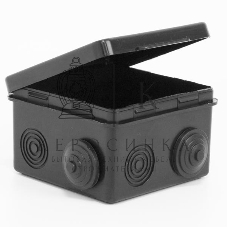 Коробка распределительная TOKOV ELECTRIC ОП 80х80х50 мм 7 каб. вводов IP54 черный