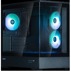 Компьютерный корпус ZALMAN P30 V2, MATX, черный, WINDOW, 2x3.5