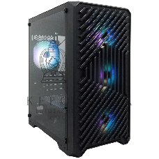 Компьютерный корпус 1STPLAYER TRILOBITE T5 ARGb Black, mATX, 4x120мм ARGb fans