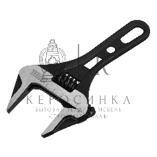 Ключ разводной Denzel 185 мм, CrV, кованый, укороченная рукоятка