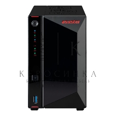 Сетевой накопитель ASUSTOR AS5402T 2-Bay NAS/Media player/Intel Celeron N5105 2.0GHz up to 2.9GHz, 4Gb SO-DIMM DDR4, noHDD(HDD,SSD),/2x 2,5Gb (LAN)/3xUSB3.2,HDMI; 90IX01R1-BW3S20