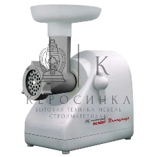 Мясорубка электрическая Белвар Помощница КЭМ-П2У 304-03 белый, 1800 Вт, 0.4 кг/мин, реверс, защита от перегрузки, насадки - 7