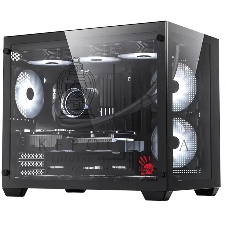 Компьютерный корпус Bloody BD-CC108 черный без БП mATX 9x120мм 2xUSB 3.0 audio bott PSU