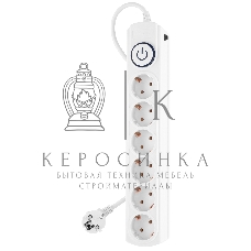 Сетевой фильтр Ippon BK-6-EU-3-10-W 3 м, 6 розеток, белый, коробка