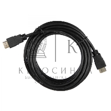 Кабель ACD-DHHM1-50B HDMI 1.4, Golden Plated,19m/19m, черный, 5м