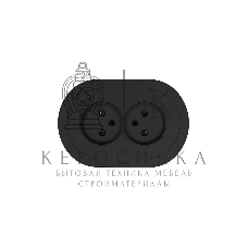 Розетка 2-м LEZARD СП OSEN без заземл. ПБТ, круглая, механизм, черный бархат 744-4200-128B