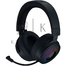 Гарнитура Razer Kraken V4 Pro чёрный, беспроводная + проводная, радиоканал, до 45 ч, подсветка
