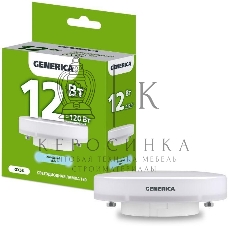 Лампа светодиодная IEK GENERICA T80 таблетка 12Вт 230В 6500К GX53
