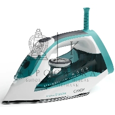 Утюг Candy CI-103 бирюзовый, 2400 Вт, 50 г/мин, 160 г/мин, 370 мл