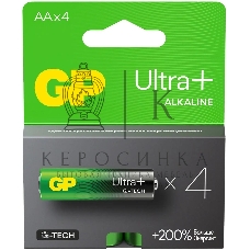 Батарея GP Ultra Plus Alkaline 15AUPA21-2CRSB4 AA (4шт) блистер