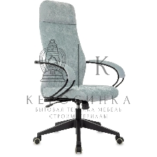 Кресло руководителя Бюрократ CH-610 Fabric серо-голубой Light-28 крестов. пластик