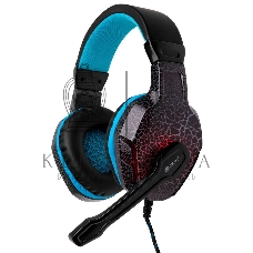 Гарнитура проводная с микрофоном Oklick ZEUS HS-L400G черно-синие 1.8м мониторы оголовье (NO-3000 LED)