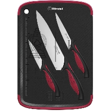 Набор ножей кухонных Rondell RD-1891 компл.: 4 предм. разд. дос. черный/бордовый блистер