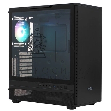 Компьютерный корпус PCCooler IE200 BK, Tempered Glass Full Tower, черный, TG, SPCC, 1x120мм ARGb E-ATX, ATX, mATX, mITX 180/380/220мм 4x2.5