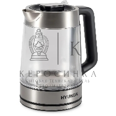 Чайник электрический Hyundai HYK-G5607 1.9л. 2200Вт черный/серебристый корпус: стекло