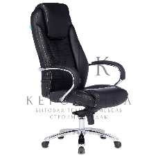 Кресло руководителя Бюрократ T-9923SL/BLACK черный, кожа, крестовина хром