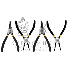 Набор из 4-х съемников стопорных колец Deli DL20521-4175мм, сталь HRC50-54, прорезиненная рукоять, блистер