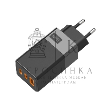 Сетевое зарядное устройство Rexant USB-A и 2 USB-C, 65Вт