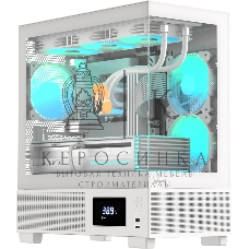 Компьютерный корпус AeroCool/Formula V Line Crystal E1M White, MATX, USB3.0*2, Switch Display Panel