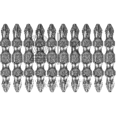 Набор бит Denzel двухстор., PH2-PH2х45 мм, сталь S2, 10 шт.