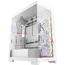 Компьютерный корпус Deepcool CG580 4F V2 WH без БП, боковое окно (панорама), 4x120мм ARGb PWM вентилятора, белый, ATX (R-CG580-WHADA4-G-2)
