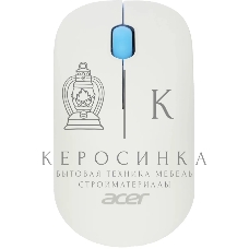 Мышь беспроводная Acer OMR205 белый/голубой, 1200 dpi, радиоканал, USB, кнопки - 3